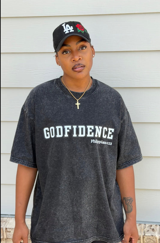 The Godfidence vintage Acid wash Tee