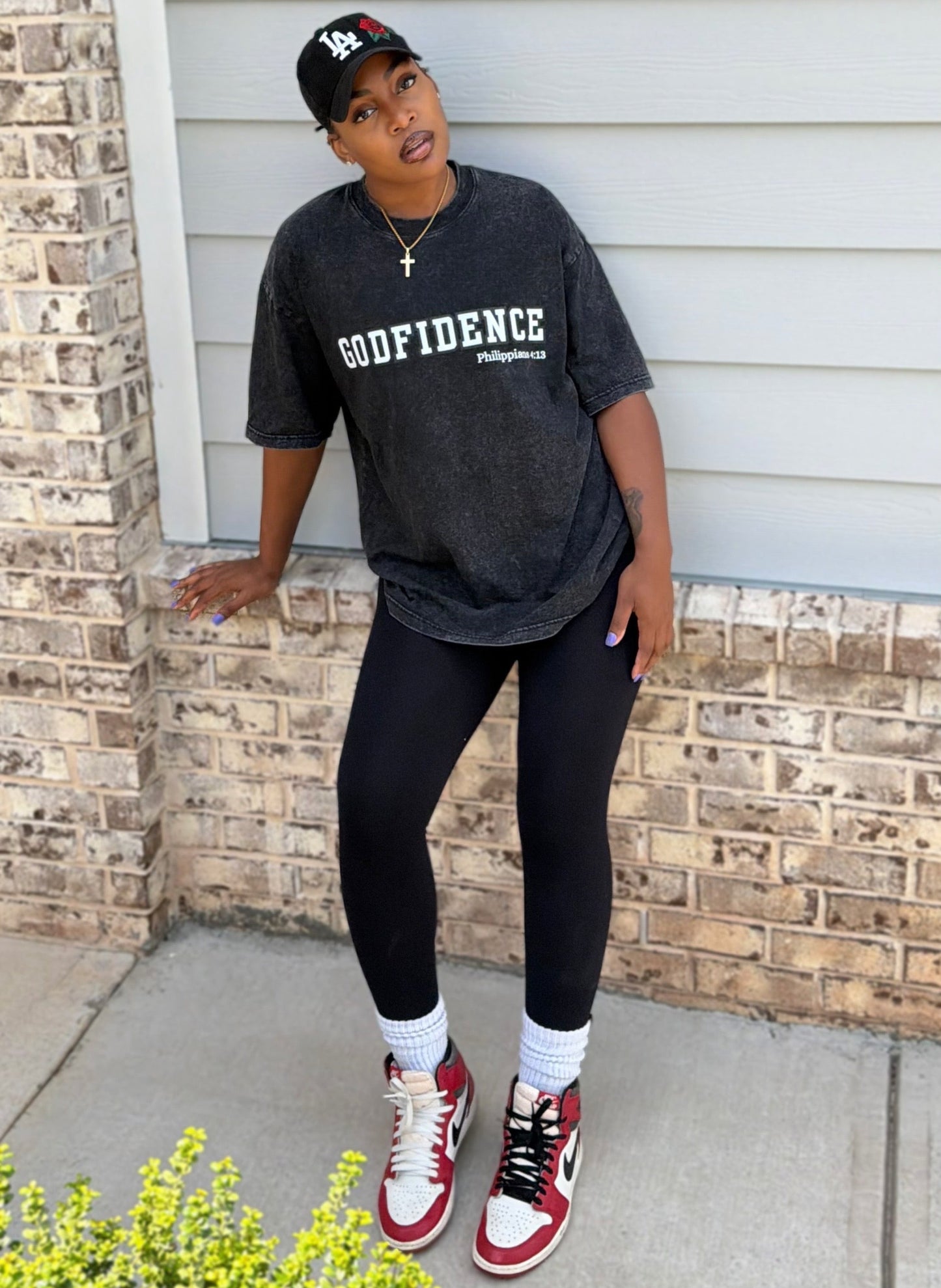 The Godfidence vintage Acid wash Tee