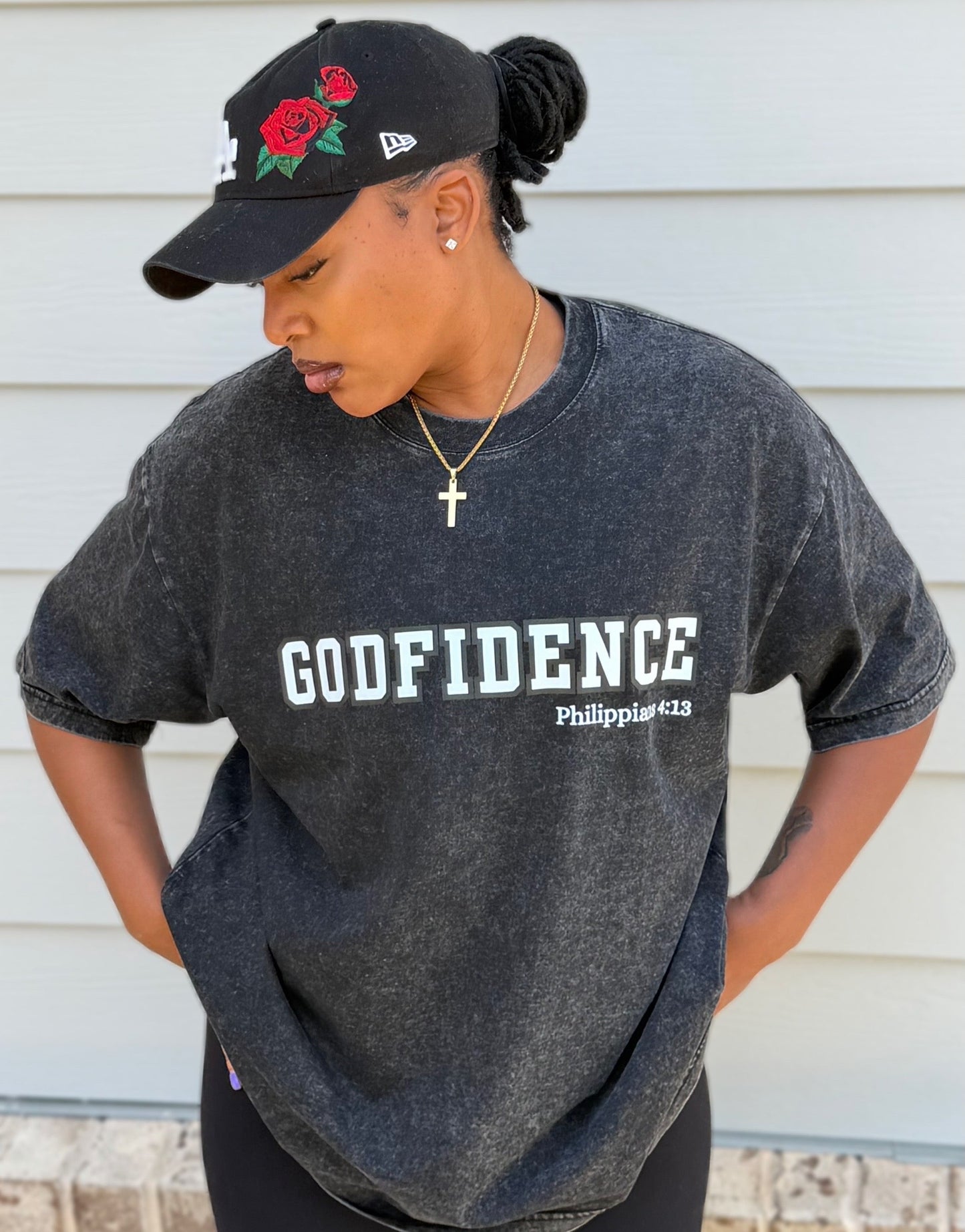 The Godfidence vintage Acid wash Tee